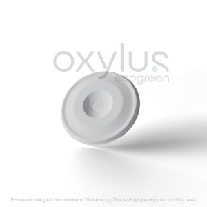 Sugarcane Bagasse Flat Cup Lid - 80MM (With Straw Cut)