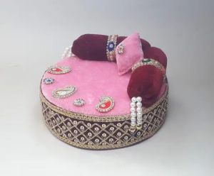 Round Puja Bed