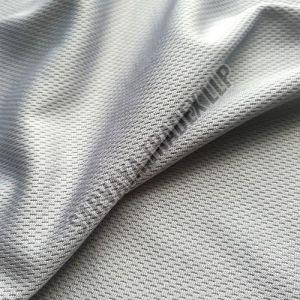 Silver Grey Knitted Polyester Fabric