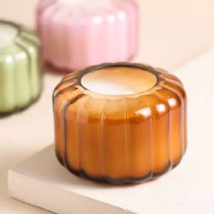 Multicolor Bubble Glass Candle