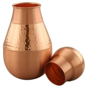 Copper Lotus Pot