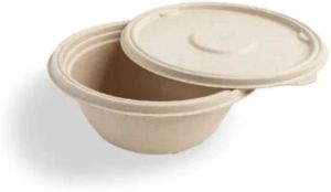 750 ML Round Bagasse Container
