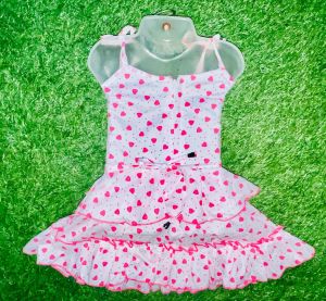 Girls Cotton Printed Frock