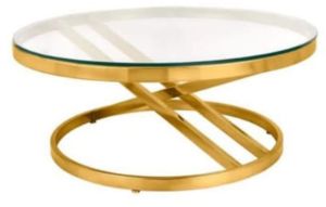 Round Golen Stone Coffee Table
