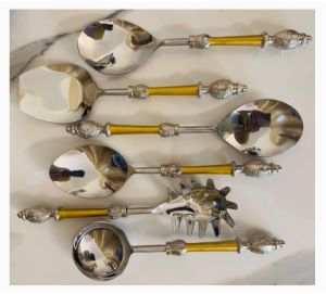 SS Gold Plated Spoon Set