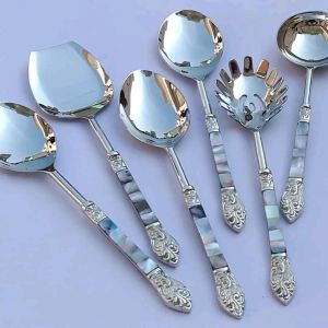 Stainless Steel Gold Luster Spoon Set