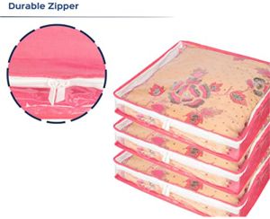 10 Pcs Combo Pink PVC Plain Saree Cover