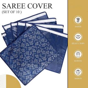 10 Pcs Combo Printed Non Woven Saree Cover