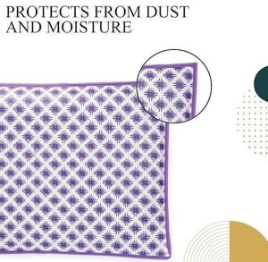 10 Pcs Combo Purple Non Woven Plain Saree Cover
