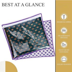 10 Pcs Combo Purple Non Woven Plain Saree Cover