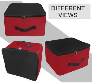 10 Pcs Combo Red & Black Nylon Storage Bag
