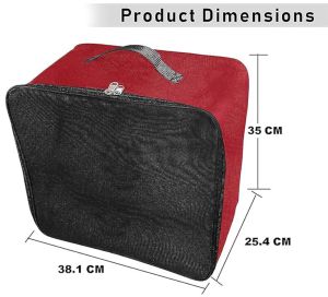 10 Pcs Combo Red & Black Nylon Storage Bag