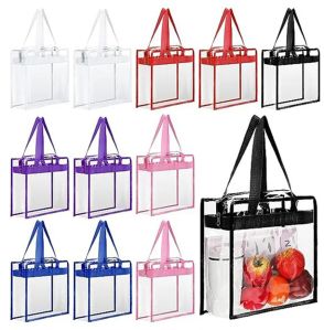 12 Pcs Combo Transparent PVC Shopping Bag