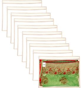 15 Pcs Combo Golden PVC Plain Saree Cover