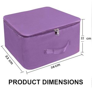 2 Pcs Combo Purple Nylon Wardrobe Storage Bag