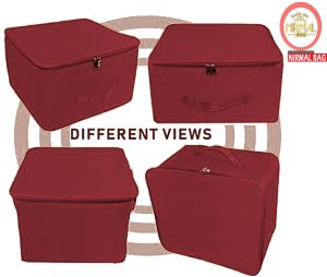2 Pcs Combo Maroon Nylon Wardrobe Storage Bag