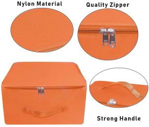 2 Pcs Combo Orange Nylon Wardrobe Storage Bag