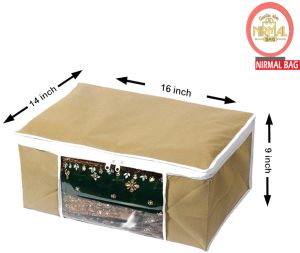 3 Pcs Combo Beige Plain Storage Bag