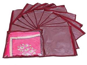 30 Pcs Combo Transparent Non Woven Plain Saree Cover