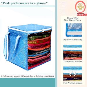 4 Pcs Combo Aqua Blue Garment Storage Bag