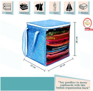 4 Pcs Combo Aqua Blue Garment Storage Bag