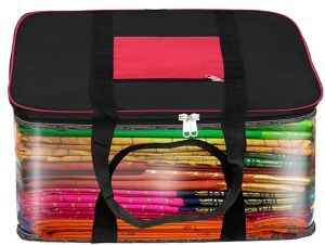 5 Pcs Combo Black & Red PVC Storage Bag
