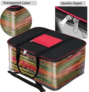5 Pcs Combo Black & Red PVC Storage Bag