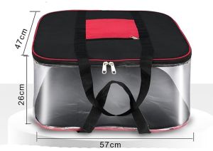 5 Pcs Combo Black & Red PVC Storage Bag