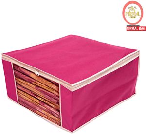5 Pcs Combo Pink Plain Storage Bag