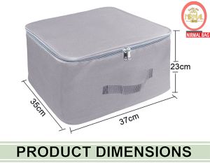 5 Pcs Combo Grey Nylon Wardrobe Storage Bag