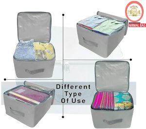 5 Pcs Combo Grey Nylon Wardrobe Storage Bag