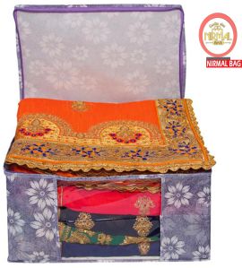 6 Pcs Combo Grey Printed Storage Bag