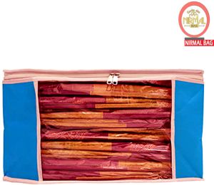 6 Pcs Combo Blue Plain Storage Bag