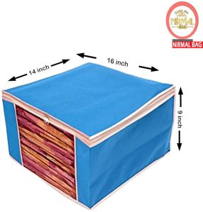 6 Pcs Combo Blue Plain Storage Bag