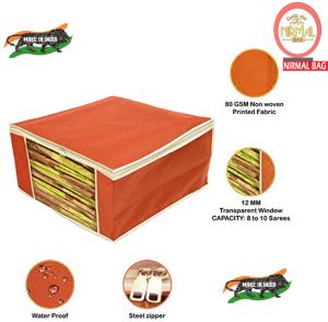 6 Pcs Combo Orange Plain Storage Bag