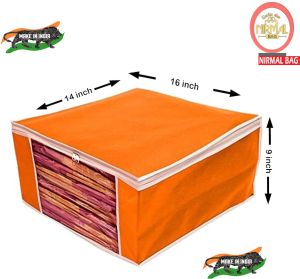 6 Pcs Combo Orange Plain Storage Bag