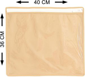 Beige Non Woven Plain Saree Cover 30
