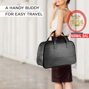 Rexine Black Travel Bag