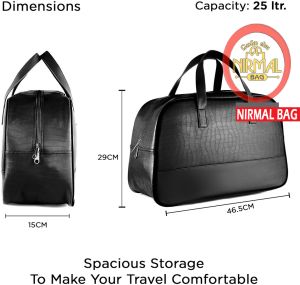 Rexine Black Travel Bag