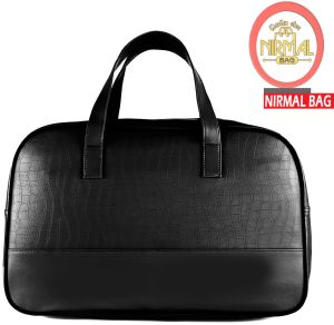 Rexine Black Travel Bag
