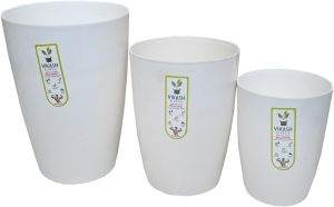 Plastic Premium White Tower Planter