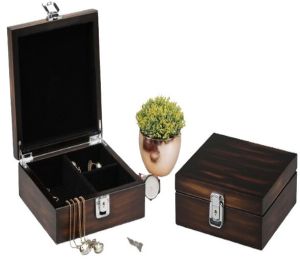 Rectangle Wooden Necklace Storage Box
