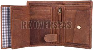 Mens Bi Fold Premium Hunter Leather Wallet