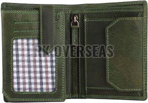 Mens Hunter Green Leather Wallet