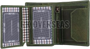 Mens Hunter Green Leather Wallet