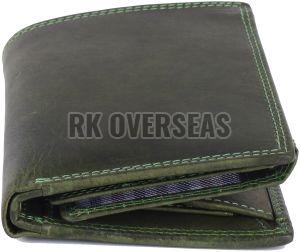 Mens Hunter Green Leather Wallet