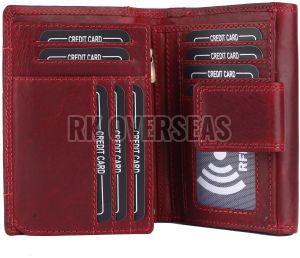 Bi Fold Ladies Brown Leather Wallet
