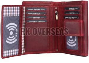 Bi Fold Ladies Brown Leather Wallet