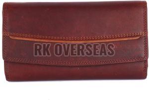 Ladies Brown Hand Leather Wallet