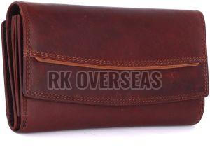 Ladies Brown Hand Leather Wallet